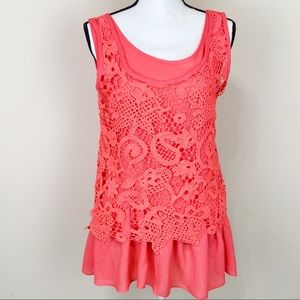 Studio West Apparel Crochet overlay top